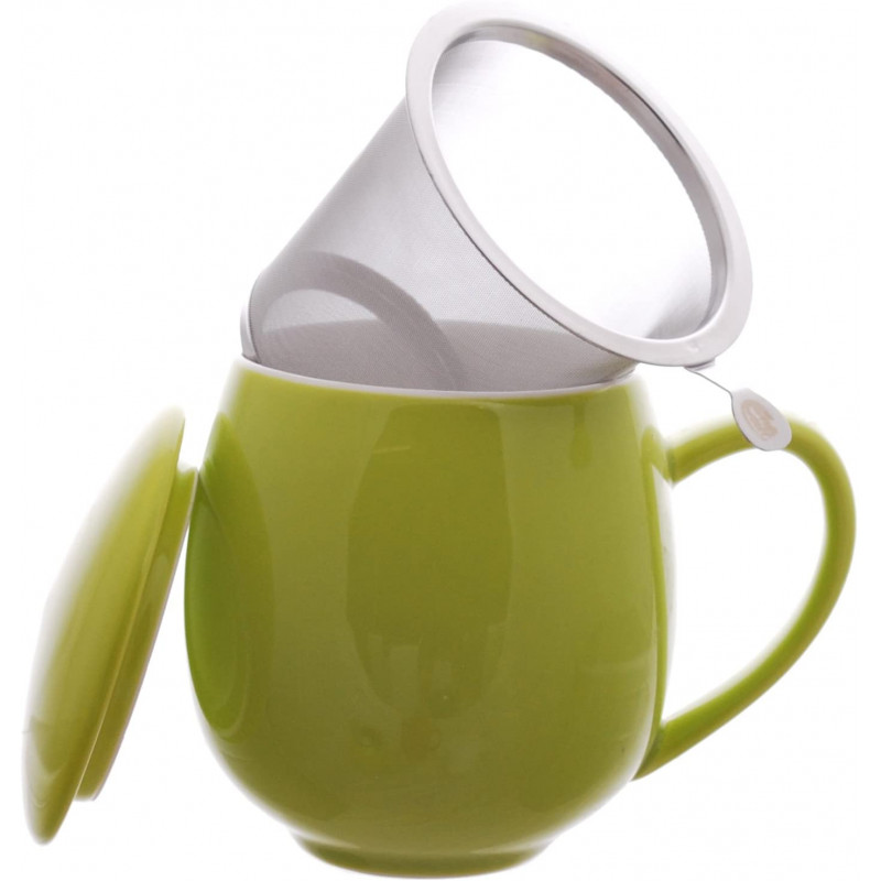 Taza porcelana filtro y tapa - té para adelgazar - Rooibos - Té matcha